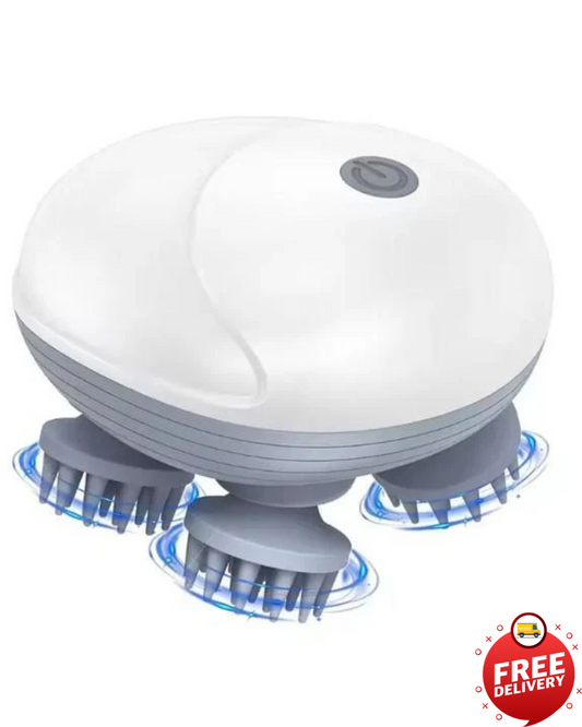 Rechargeable 3-Mode Scalp & Body Massager for Hair Growth, Headache Relief & Full-Body Relaxation